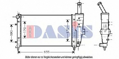 AKS DASIS 080069n -  Радиатор, охлаждение двигателя